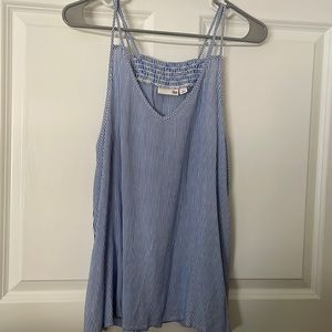 Striped Blue & White Tank Top